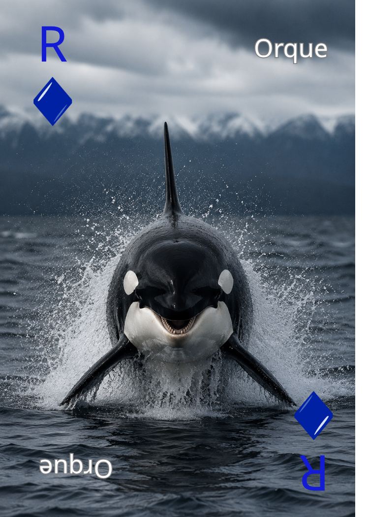 Carte Animaux Sauvages ROI de carreau