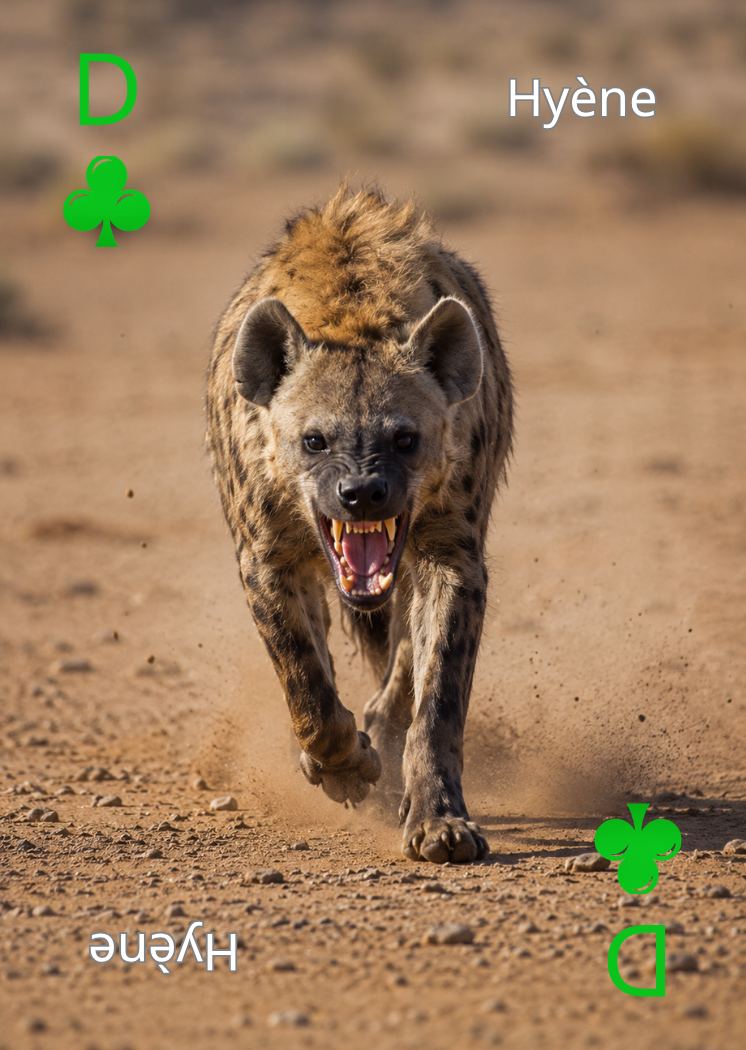 Carte Animaux Sauvages DAME de cœur