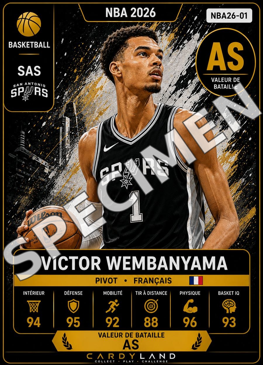 Carte Victor Wembanyama — Spurs 2026