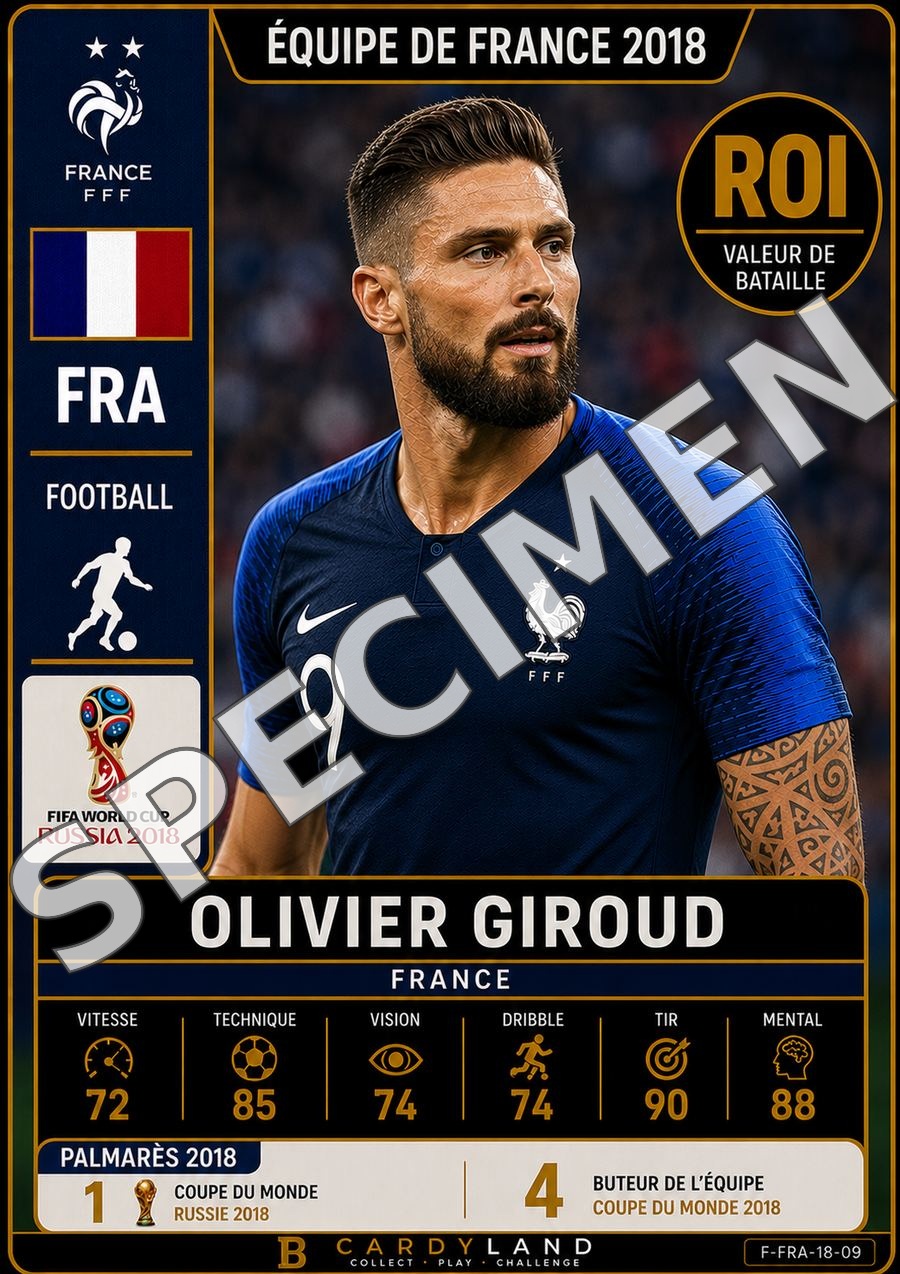 Carte Olivier Giroud — Équipe de France 2018