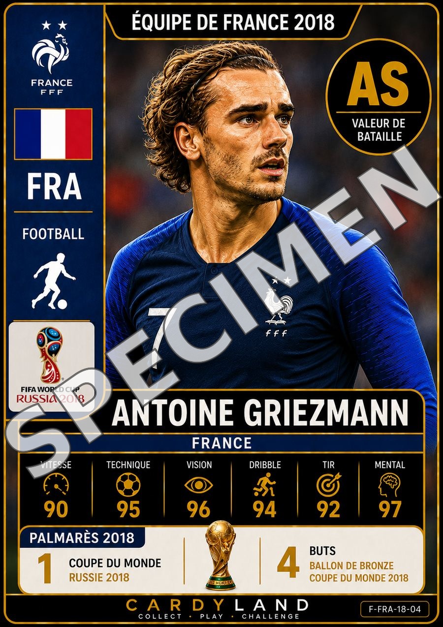 Carte Antoine Griezmann — Équipe de France 2018