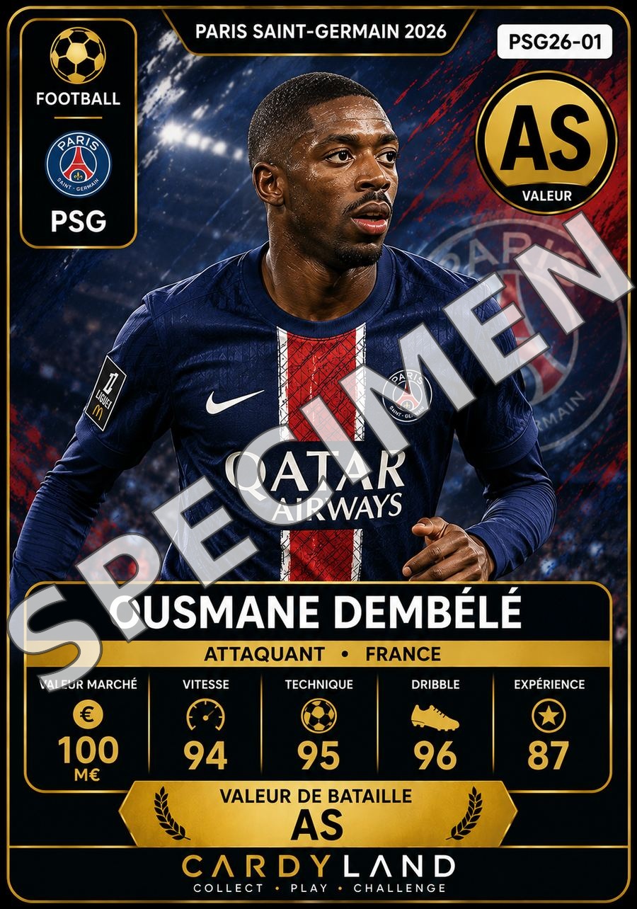 Carte Ousmane Dembélé — PSG 2026