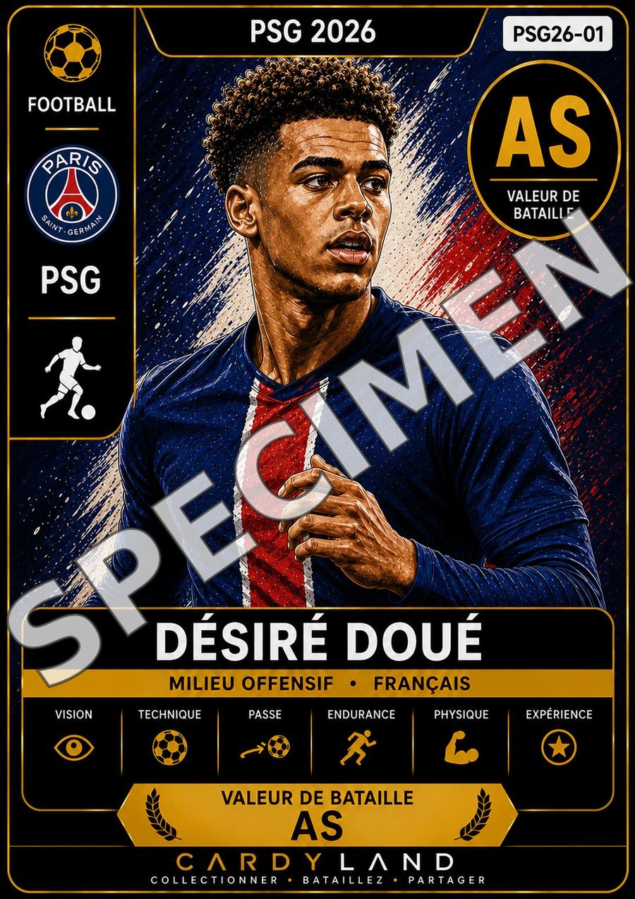 Carte Désiré Doué — PSG 2026