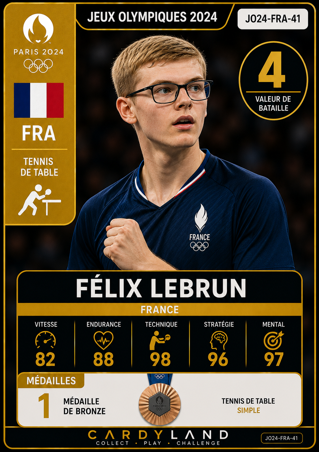 Carte Félix Lebrun — JO Paris 2024