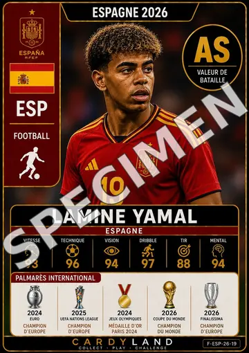 Aperçu Lamine Yamal — Espagne 2026